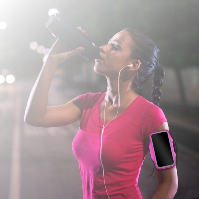 Margoun Sports Running Armband Case Cover for Mobile Phones upto 6 inches - Grey