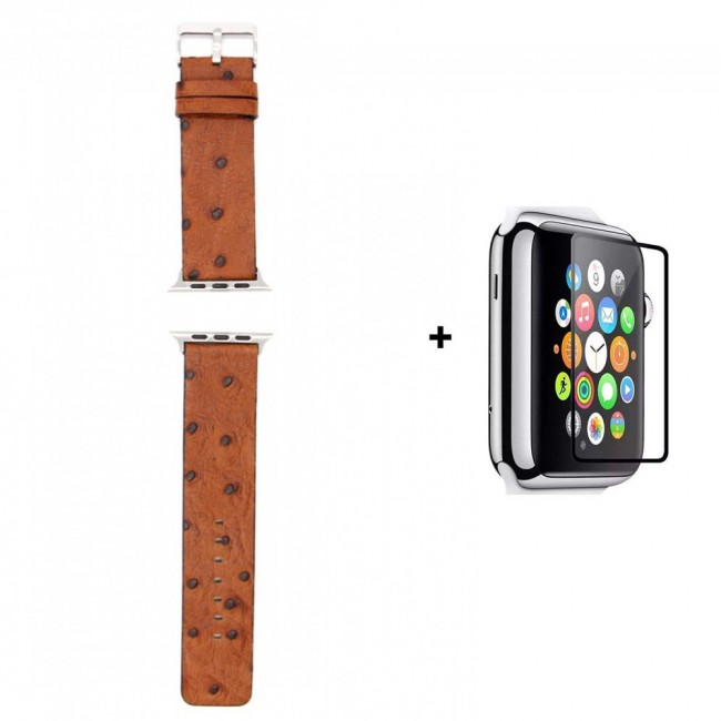 Margoun Dotted Pattern BlankCase Replacement Watch Band Strap with Glass Screen Protector for Apple Watch – 42/44mm - In 5 Colors