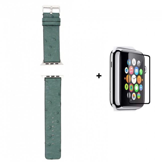 Margoun Dotted Pattern BlankCase Replacement Watch Band Strap with Glass Screen Protector for Apple Watch – 42/44mm - In 5 Colors