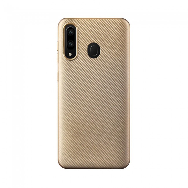 Margoun Carbon Fiber Case Cover for Samsung Galaxy A30 - Gold