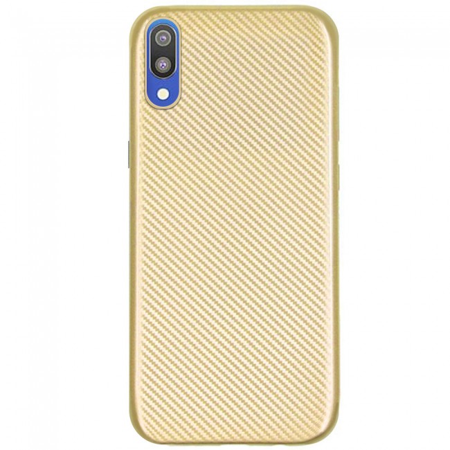 Margoun Carbon Fiber Case Cover for Samsung Galaxy M10 - Gold