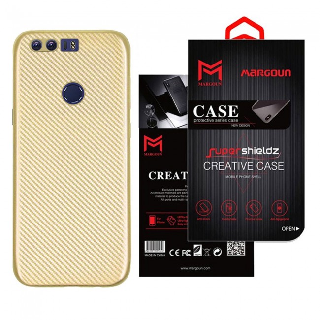 Margoun Carbon Fiber Protective Case Cover for Honor 8 – Gold