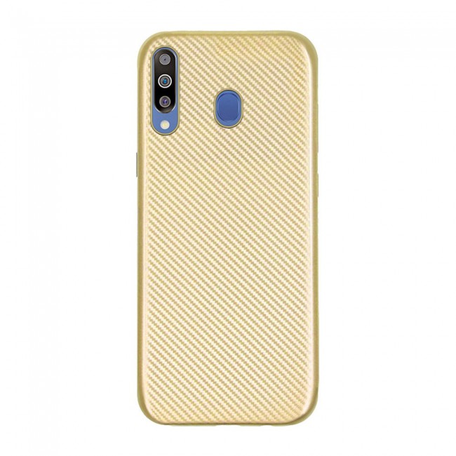 Margoun Carbon Fiber Protective Case Cover for Samsung Galaxy M30 – Gold