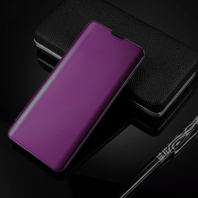 Margoun Clear View Standing Cover Flip Case for Samsung Galaxy s10 Plus - Purple