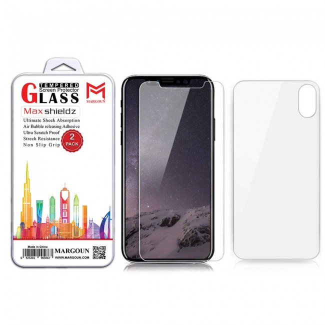 Margoun Front and Back Tempered Glass Screen Protector for Apple iphone XS Max ( 6.5 inch)
