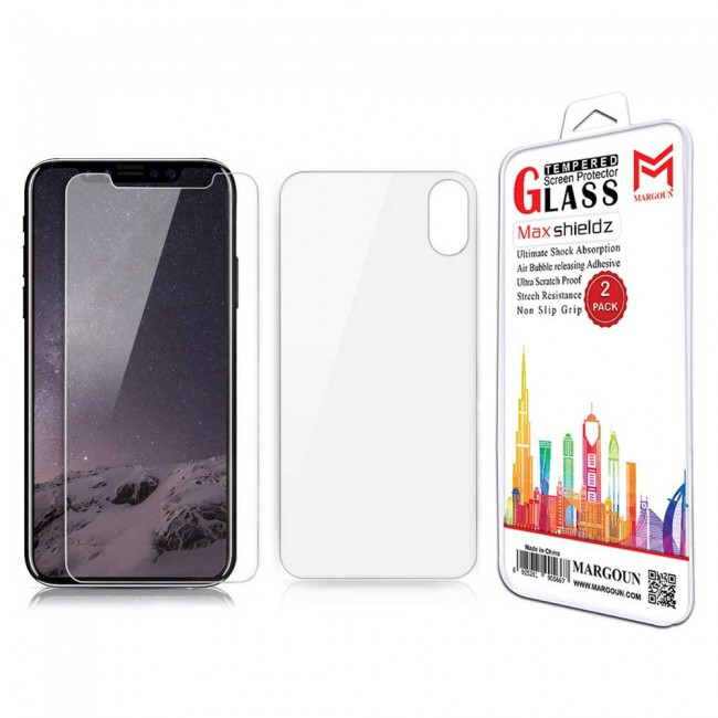 Margoun Front and Back Tempered Glass Screen Protector for Apple iphone XS Max ( 6.5 inch)