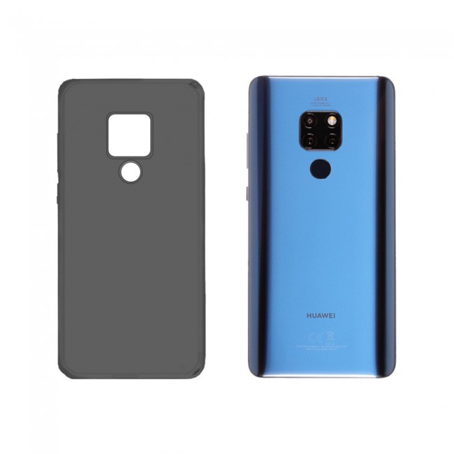 Margoun Glass Screen Protector for Huawei Mate 20 with Black TPU Case