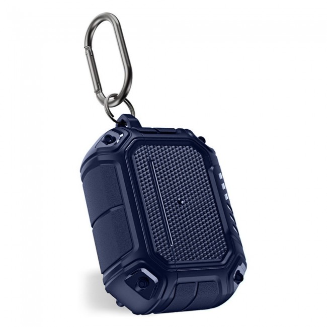 Margoun Rugged Hard Shell Case Cover with Keychain for AirPods 3rd Generation - Dark Blue - SHDSHOP
