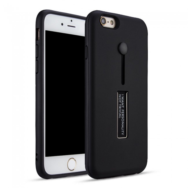 Margoun I Want Personality Not Trivial Strap Case Cover with Kickstand for Apple iphone 6 Plus – Black , Dark Blue , Red , Gold