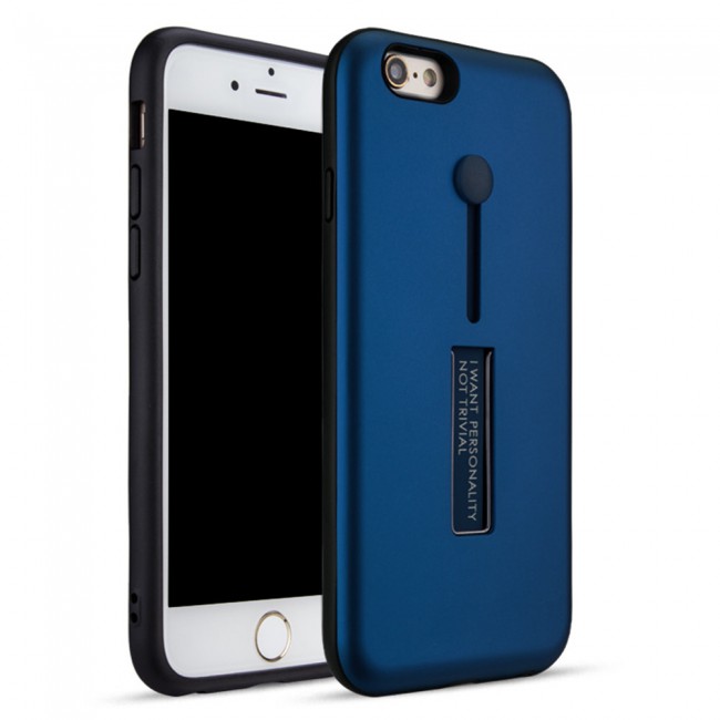 Margoun I Want Personality Not Trivial Strap Case Cover with Kickstand for Apple iphone 6 Plus – Black , Dark Blue , Red , Gold