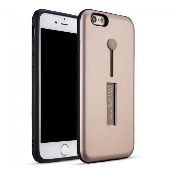 Margoun I Want Personality Not Trivial Strap Case Cover with Kickstand for Apple iphone 6 Plus – Black , Dark Blue , Red , Gold