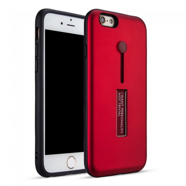 Margoun I Want Personality Not Trivial Strap Case Cover with Kickstand for Apple iphone 6 Plus – Black , Dark Blue , Red , Gold