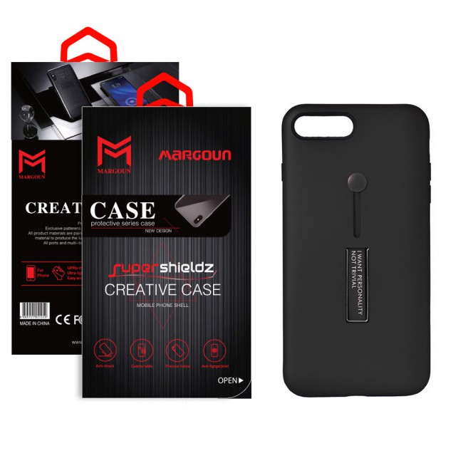 Margoun I Want Personality Not Trivial Strap Case Cover with Kickstand for Apple iphone 8 Plus – Black , Dark Blue , Red , Gold