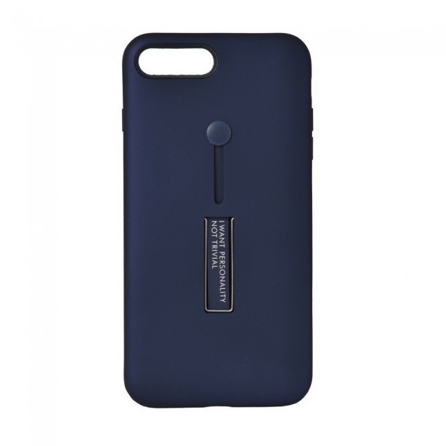 Margoun I Want Personality Not Trivial Strap Case Cover with Kickstand for Apple iphone 8 Plus – Black , Dark Blue , Red , Gold