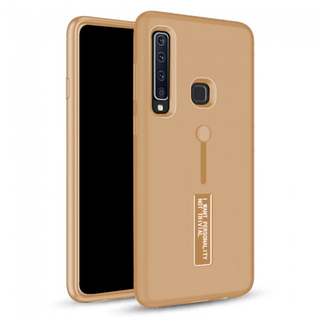 Margoun I Want Personality Not Trivial Strap Case Cover with Kickstand for Samsung Galaxy A9 2018 – Black , Red , Gold