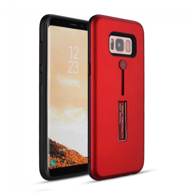 Margoun I Want Personality Not Trivial Strap Case Cover with Kickstand for Samsung Galaxy J7 Core – Black , Dark Blue , Red , Gold