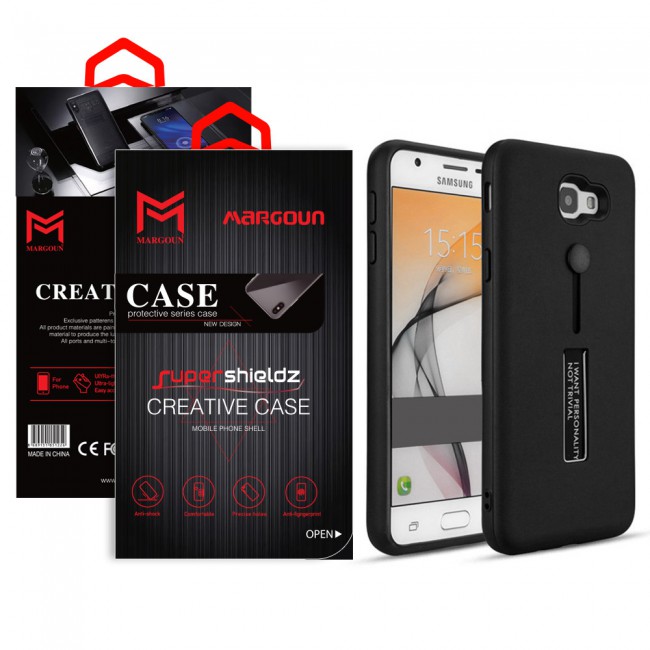 Margoun I Want Personality Not Trivial Strap Case Cover with Kickstand for Samsung Galaxy J7 Prime – Black , Dark Blue , Red , Gold