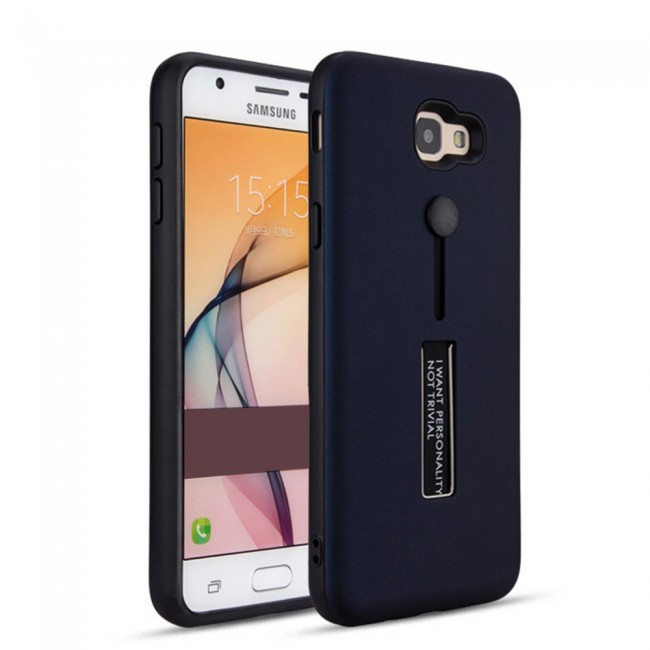 Margoun I Want Personality Not Trivial Strap Case Cover with Kickstand for Samsung Galaxy J7 Prime – Black , Dark Blue , Red , Gold