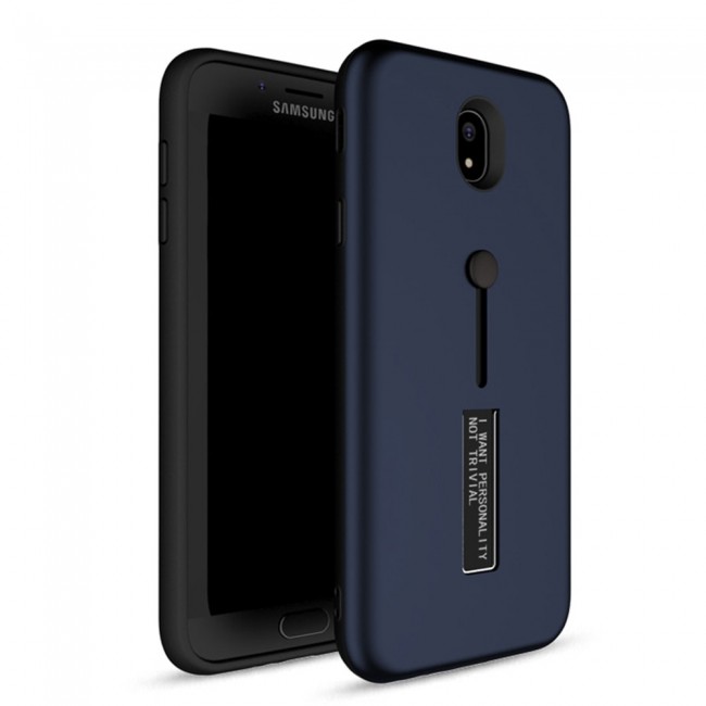 Margoun I Want Personality Not Trivial Strap Case Cover with Kickstand for Samsung Galaxy J7 Pro – Black , Dark Blue , Red , Gold