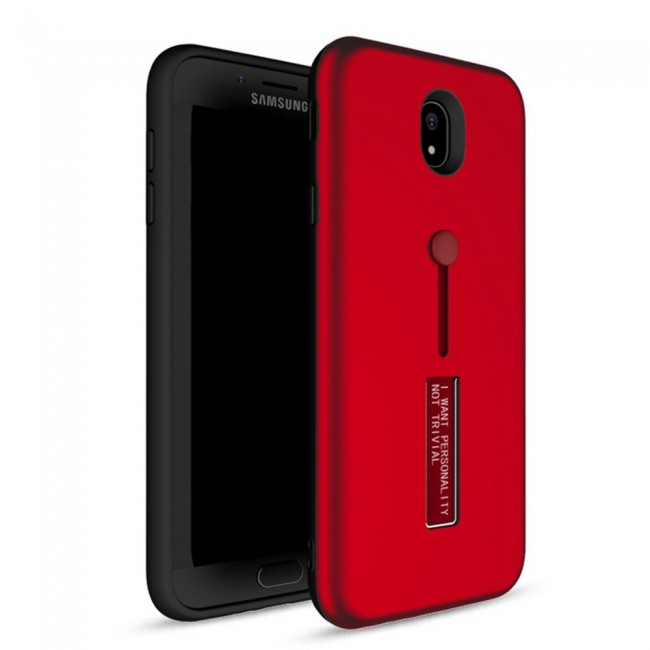 Margoun I Want Personality Not Trivial Strap Case Cover with Kickstand for Samsung Galaxy J7 Pro – Black , Dark Blue , Red , Gold