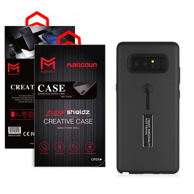 Margoun I Want Personality Not Trivial Strap Case Cover with Kickstand for Samsung Galaxy Note 8 – Black , Dark Blue , Red , Gold