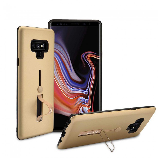 Margoun I Want Personality Not Trivial Strap Case Cover with Kickstand for Samsung Galaxy Note 9 – Black , Dark Blue , Red , Gold