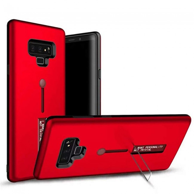 Margoun I Want Personality Not Trivial Strap Case Cover with Kickstand for Samsung Galaxy Note 9 – Black , Dark Blue , Red , Gold
