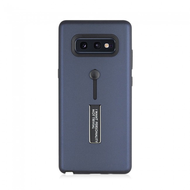 Margoun I Want Personality Not Trivial Strap Case Cover with Kickstand for Samsung Galaxy S10e / S10 Lite – Black , Dark Blue , Red , Gold