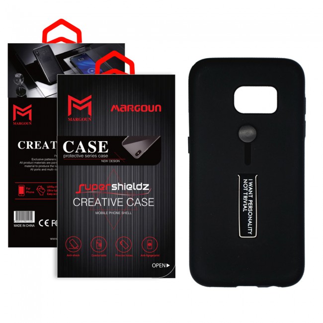 Margoun I Want Personality Not Trivial Strap Case Cover with Kickstand for Samsung Galaxy S7 Edge – Black , Dark Blue , Red , Gold