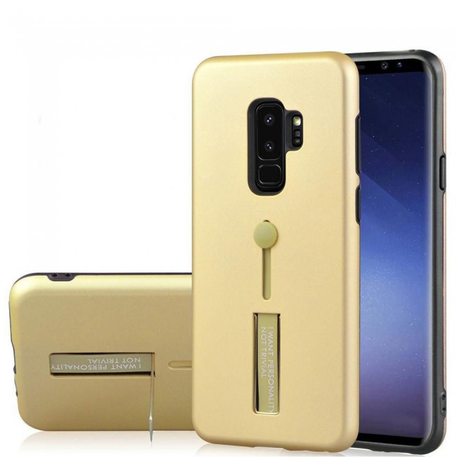 Margoun I Want Personality Not Trivial Strap Case Cover with Kickstand for Samsung Galaxy S9 Plus – Black , Dark Blue , Red , Gold