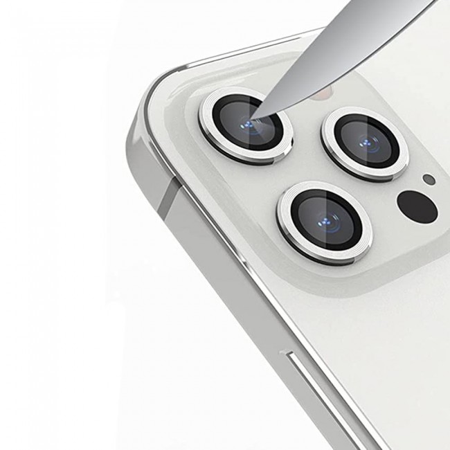 Margoun 3PCS Lens Protector Tempered Glass for iPhone 13 Pro iPhone 13 Pro Max – Silver