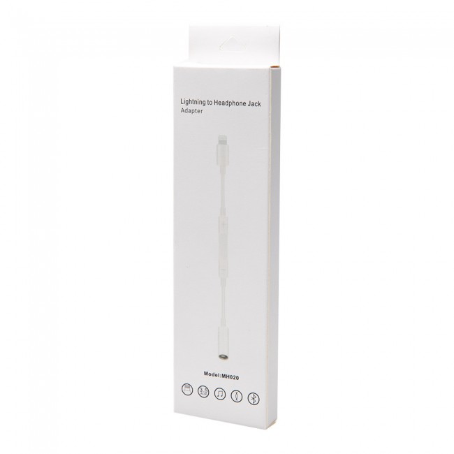 Margoun MH020 Lightning to Headphone Jack Adapter – White (NMT)
