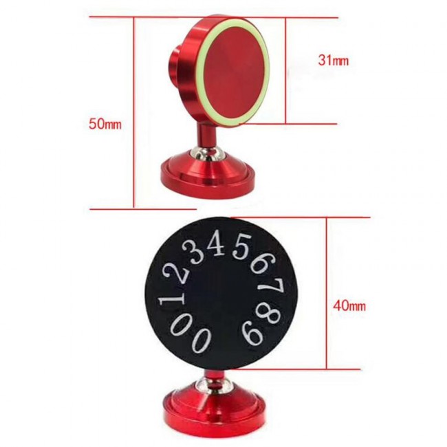 Margoun Magnetic Car Mount Phone Holder with Parking Number Display in ( Black , Red )