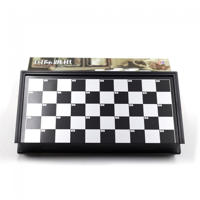 Margoun Magnetic Checkers Board Game Set with Folding Board Model 3800c