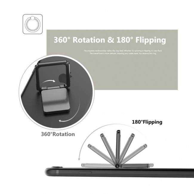 Margoun Universal Privity Ring Bracket Finger Grip Phone Holder Desktop Mount