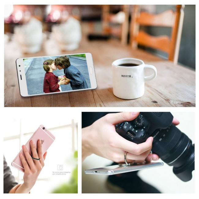 Margoun Universal Privity Ring Bracket Finger Grip Phone Holder Desktop Mount