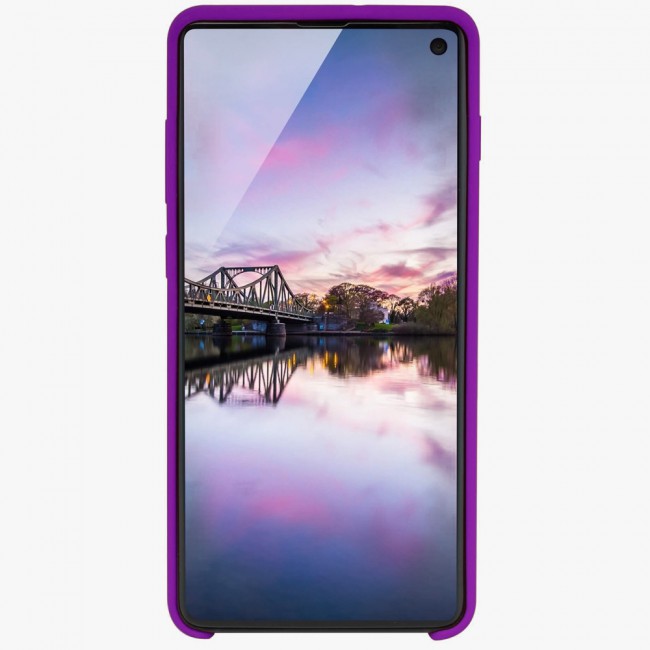 Margoun Protective Silicon Case for Samsung Galaxy S10 – Black , White , Red , Dark Blue , Light Blue , Purple