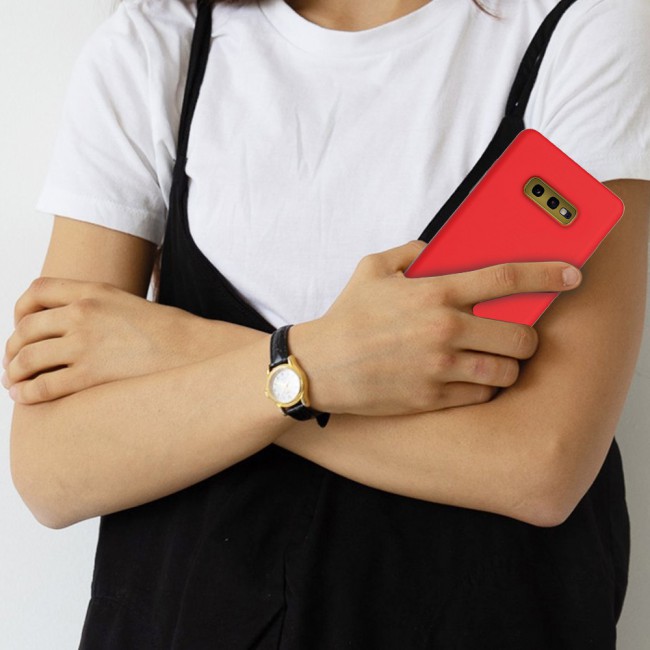 Margoun Protective Silicon Case for Samsung Galaxy S10e / S10 lite – Black , White , Red , Dark Blue , Light Blue , Purple