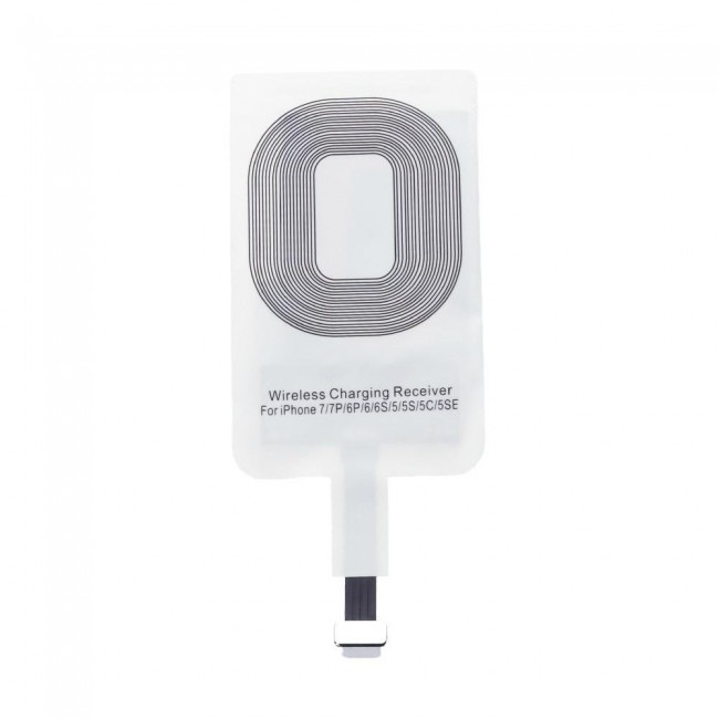 Margoun Qi Wireless Charging Receiver Adapter for iPhone - White
