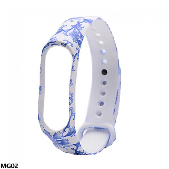 Margoun Printed Silicon Strap Replacement Band for Xiaomi MI Band 3 - MG01
