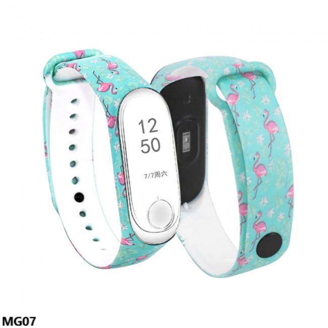 Margoun Printed Silicon Strap Replacement Band for Xiaomi MI Band 3 - MG01