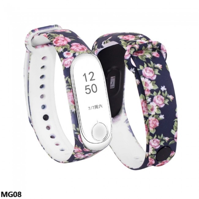 Margoun Printed Silicon Strap Replacement Band for Xiaomi MI Band 3 - MG01