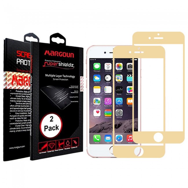 Margoun 2-Pack 3D Screen Protector for Apple iphone 7/8 Plus ( 5.5 inch ) – Gold , Rose Gold  