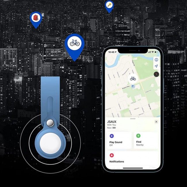 Margoun Silicone AirTag Loop for Apple AirTag – Dark Blue