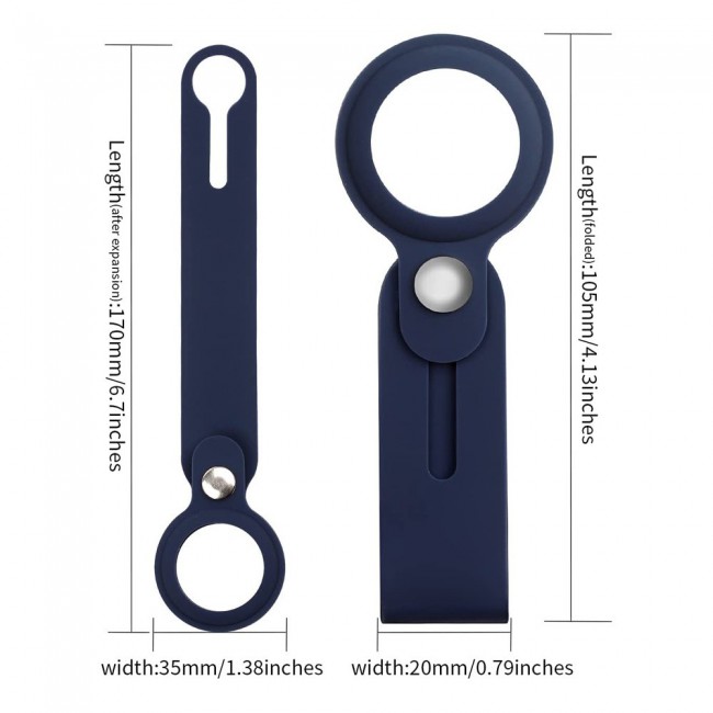 Margoun Silicone AirTag Loop for Apple AirTag – Navy Blue