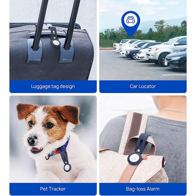 Margoun Silicone AirTag Loop for Apple AirTag – Navy Blue