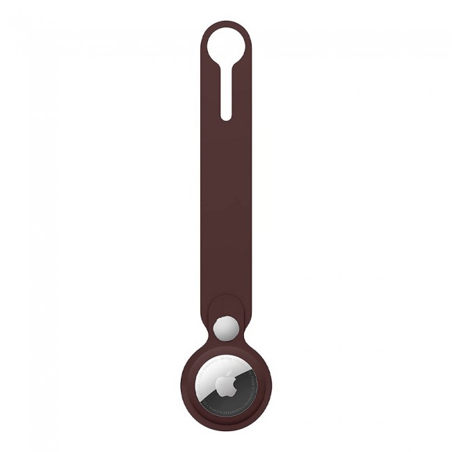 Margoun Silicone AirTag Loop for Apple AirTag – Brown