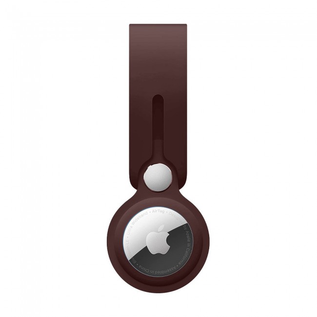 Margoun Silicone AirTag Loop for Apple AirTag – Brown