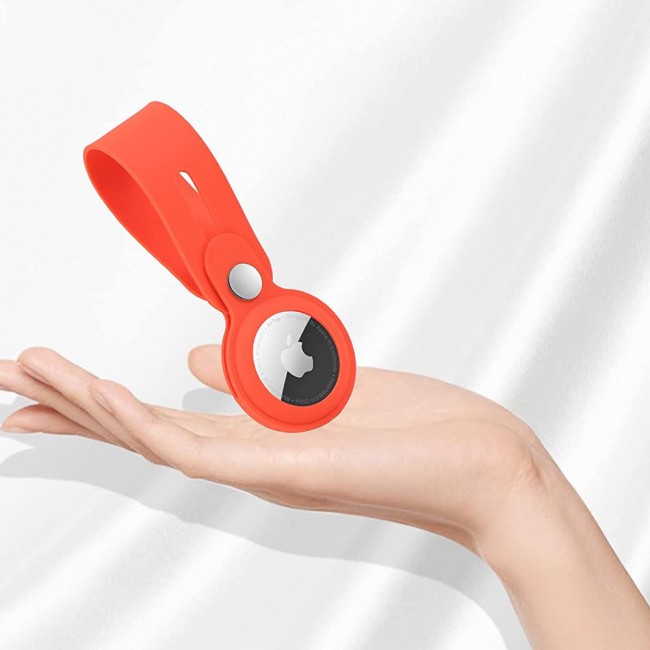 Margoun Silicone AirTag Loop for Apple AirTag – Orange