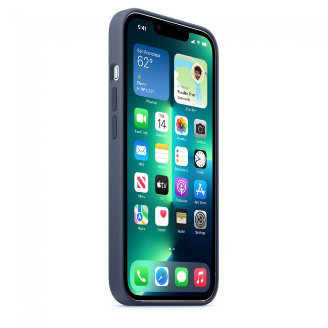 Margoun Silicone Case Cover for Apple iPhone 13 Pro Max - Midnight Blue